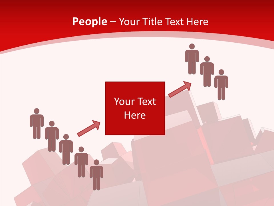 A Red And White Abstract Background With Squares PowerPoint Template