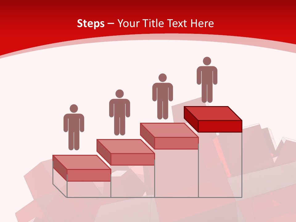 A Red And White Abstract Background With Squares PowerPoint Template