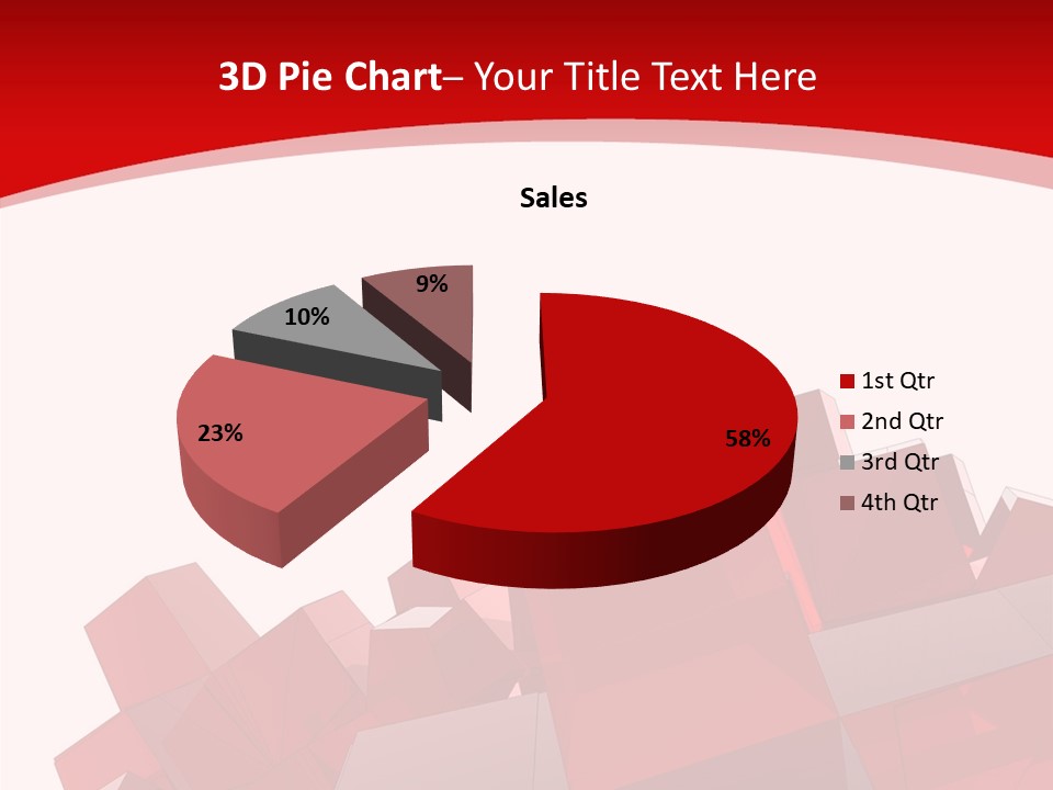 A Red And White Abstract Background With Squares PowerPoint Template