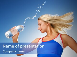 Water Hair Sunshine PowerPoint Template