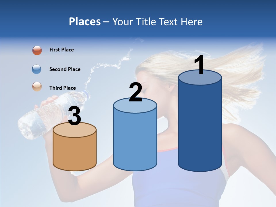 Water Hair Sunshine PowerPoint Template