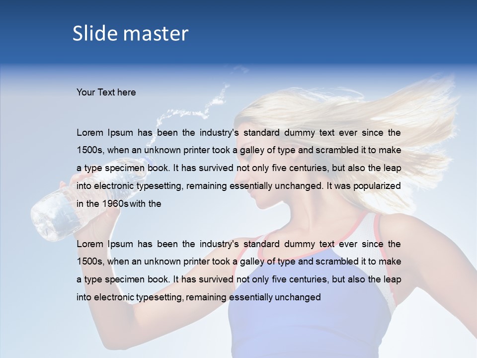 Water Hair Sunshine PowerPoint Template