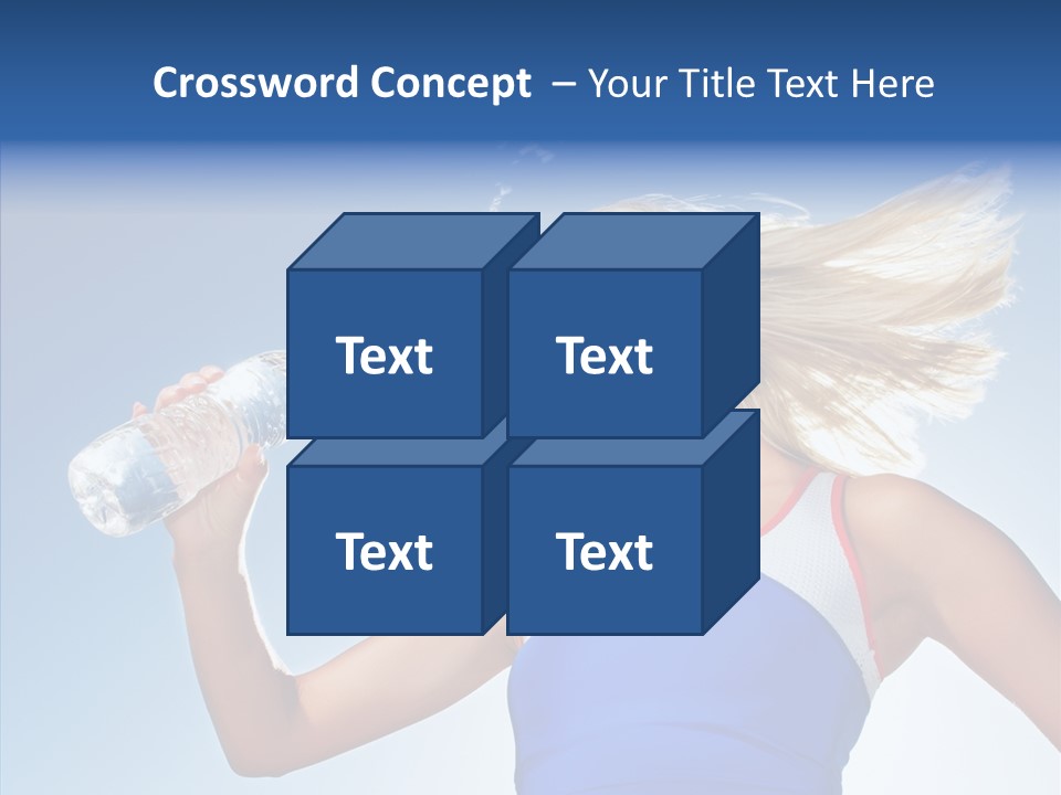 Water Hair Sunshine PowerPoint Template