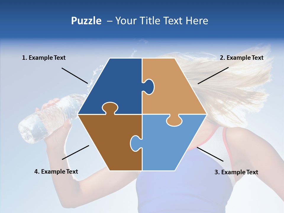 Water Hair Sunshine PowerPoint Template