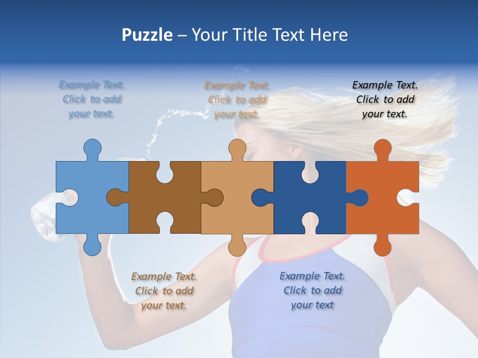 Water Hair Sunshine PowerPoint Template