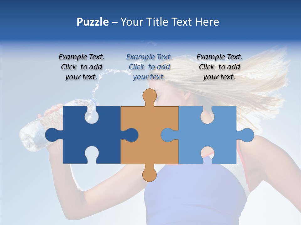 Water Hair Sunshine PowerPoint Template