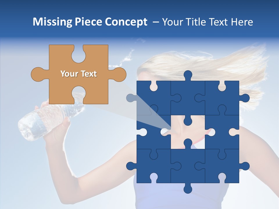 Water Hair Sunshine PowerPoint Template