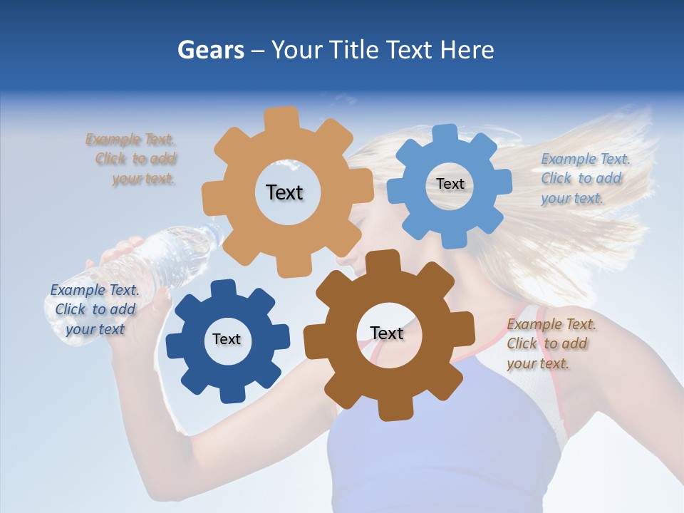 Water Hair Sunshine PowerPoint Template