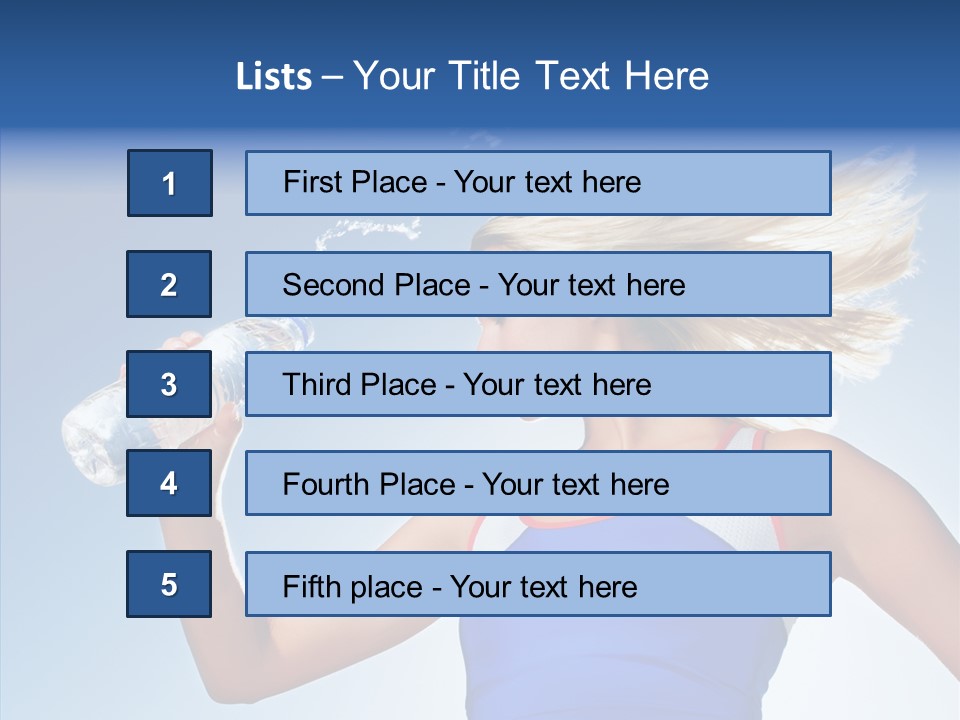 Water Hair Sunshine PowerPoint Template