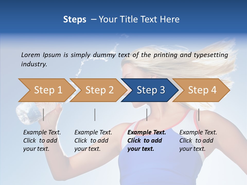 Water Hair Sunshine PowerPoint Template