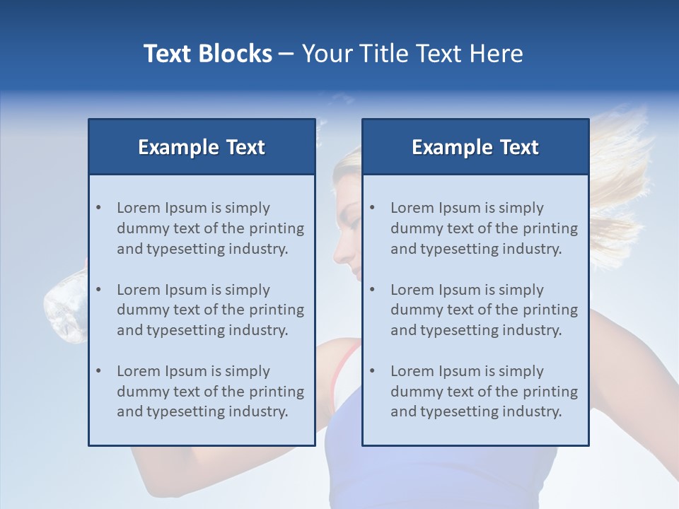 Water Hair Sunshine PowerPoint Template