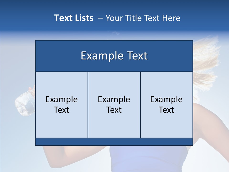 Water Hair Sunshine PowerPoint Template