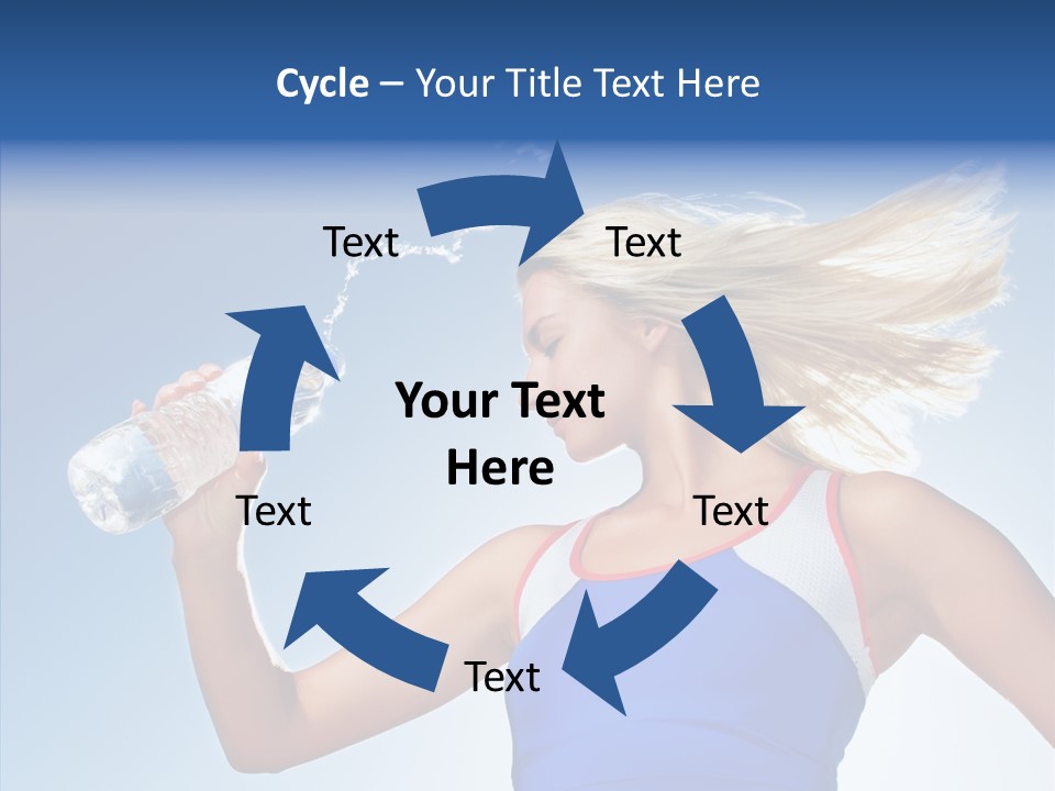 Water Hair Sunshine PowerPoint Template