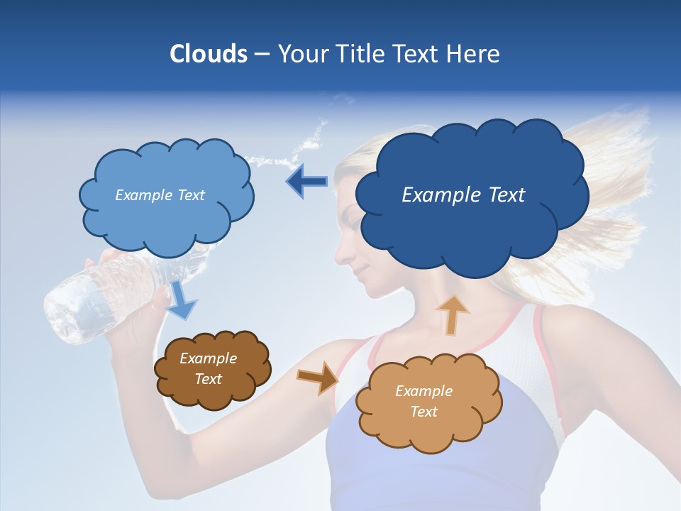 Water Hair Sunshine PowerPoint Template