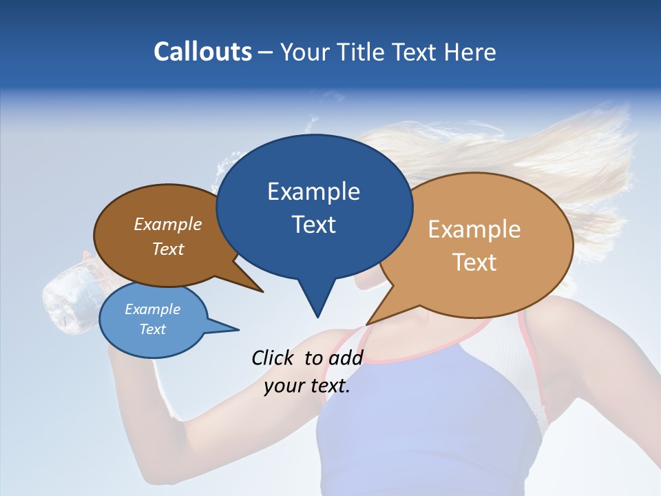 Water Hair Sunshine PowerPoint Template