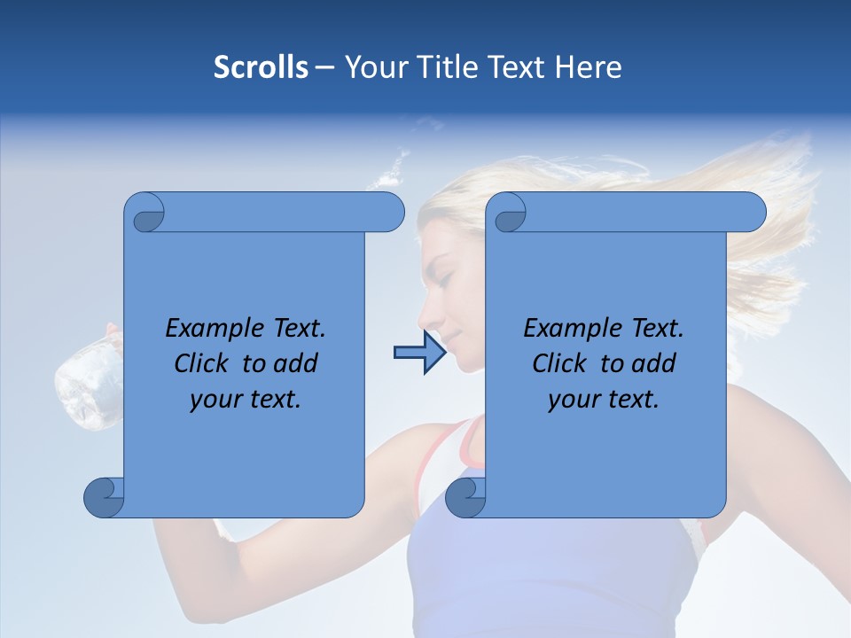 Water Hair Sunshine PowerPoint Template