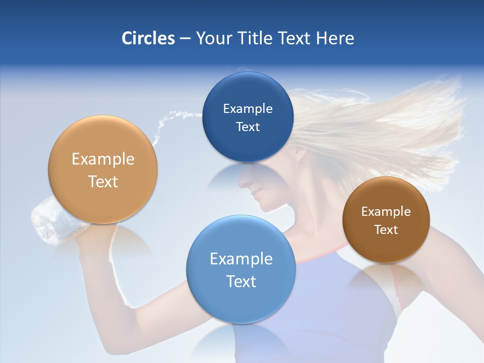 Water Hair Sunshine PowerPoint Template