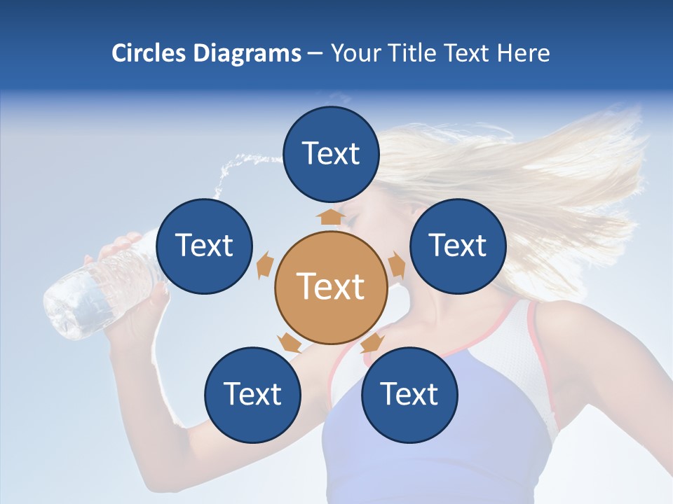 Water Hair Sunshine PowerPoint Template