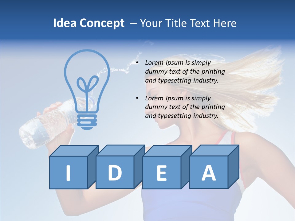 Water Hair Sunshine PowerPoint Template