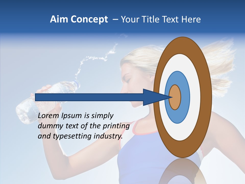 Water Hair Sunshine PowerPoint Template