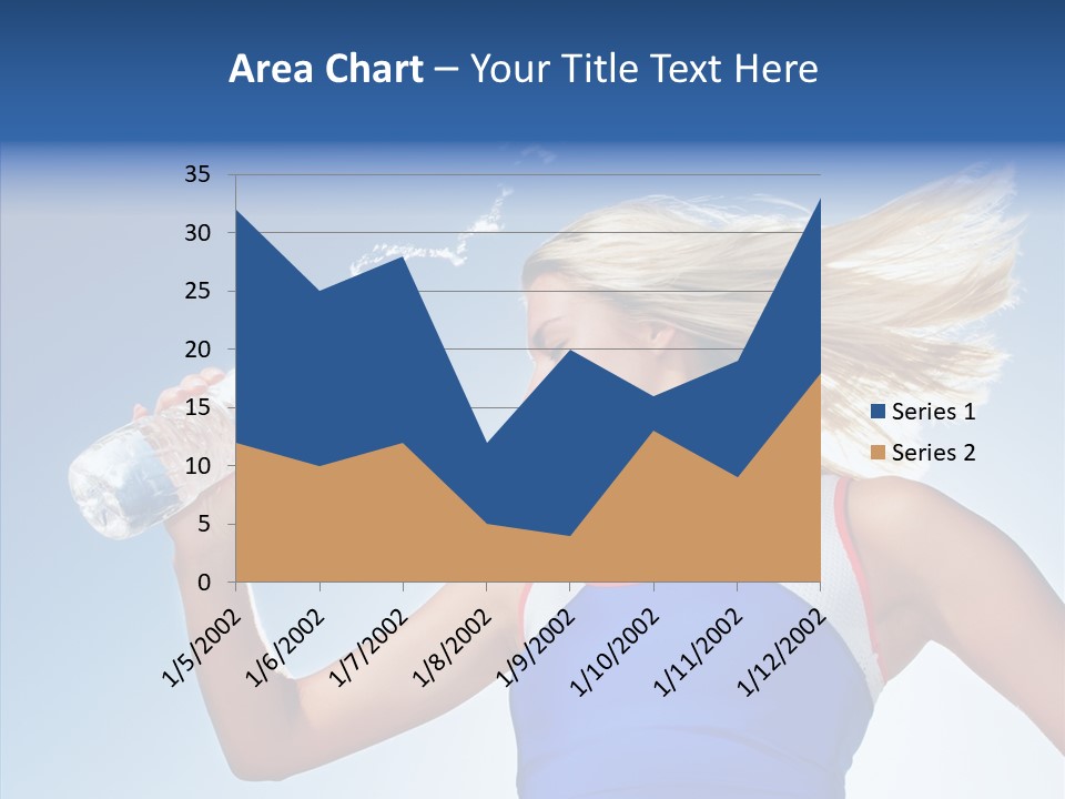 Water Hair Sunshine PowerPoint Template