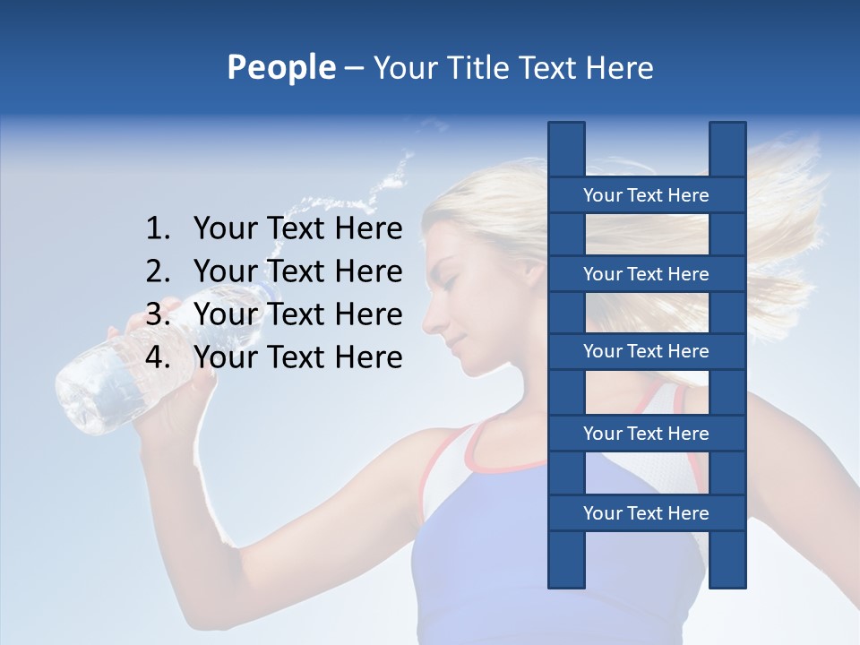 Water Hair Sunshine PowerPoint Template