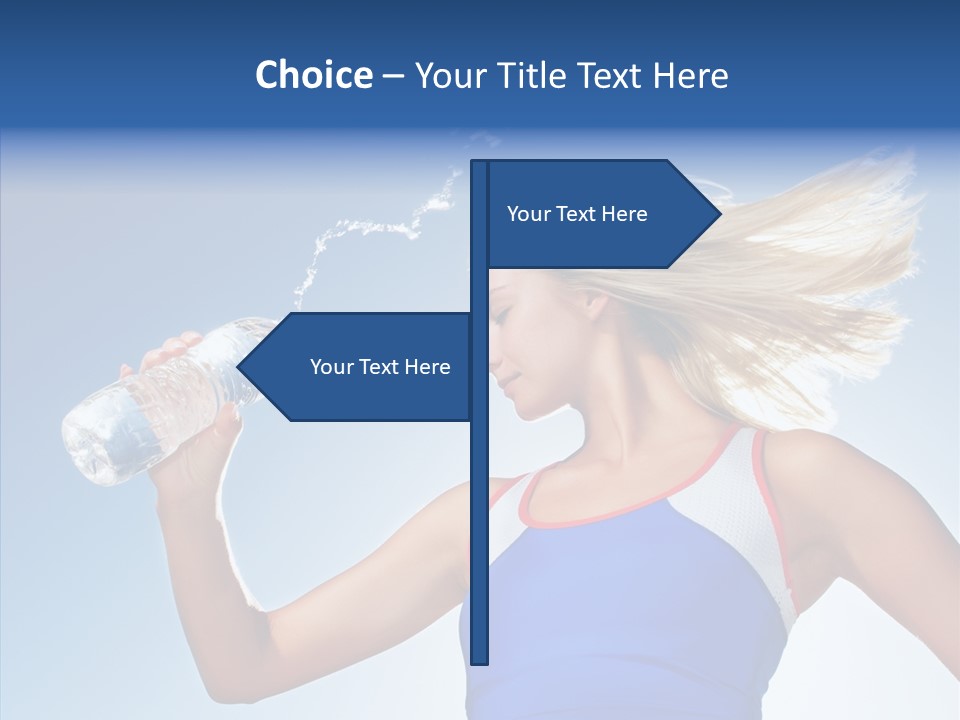 Water Hair Sunshine PowerPoint Template