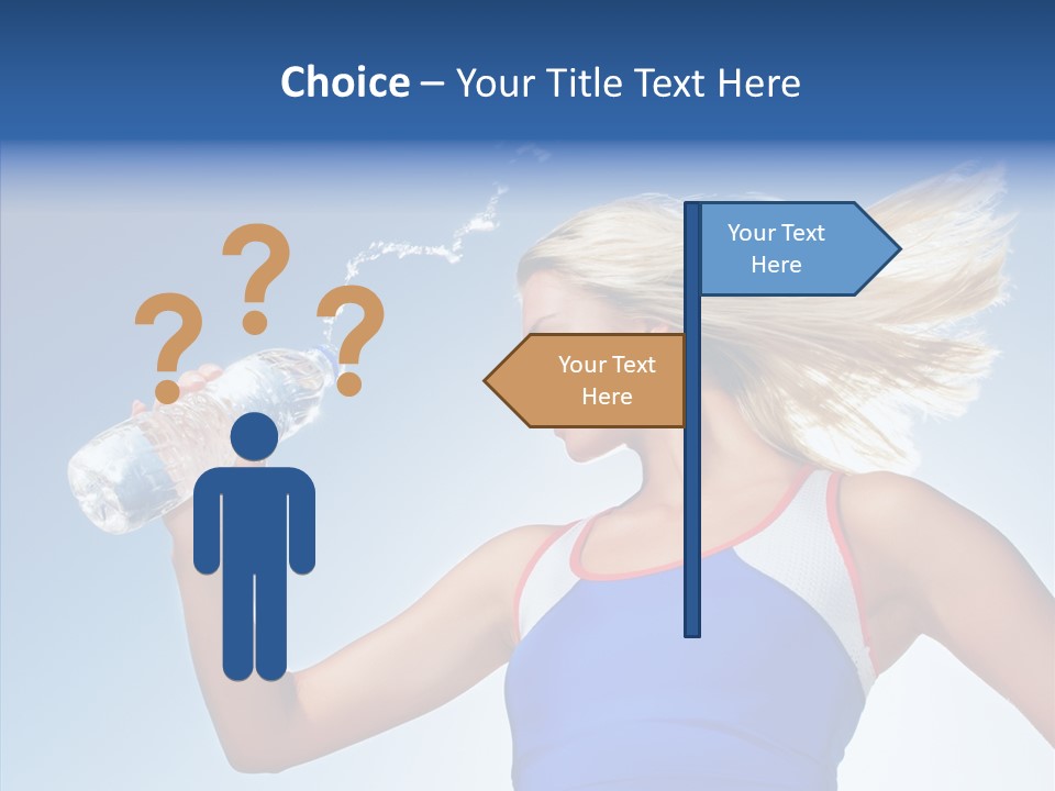 Water Hair Sunshine PowerPoint Template