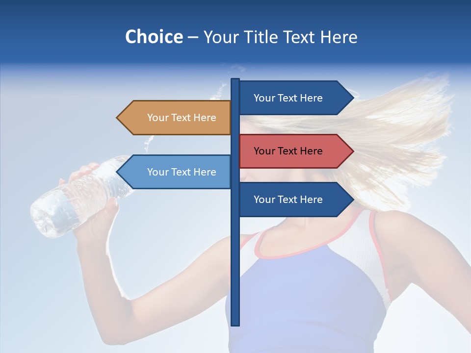 Water Hair Sunshine PowerPoint Template