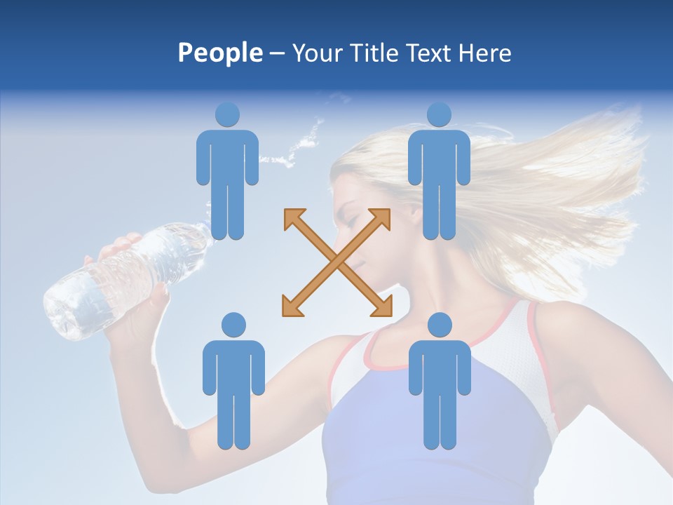 Water Hair Sunshine PowerPoint Template