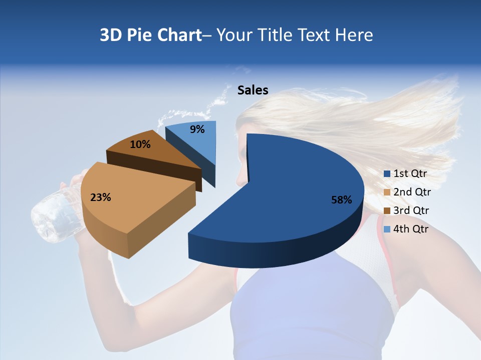 Water Hair Sunshine PowerPoint Template