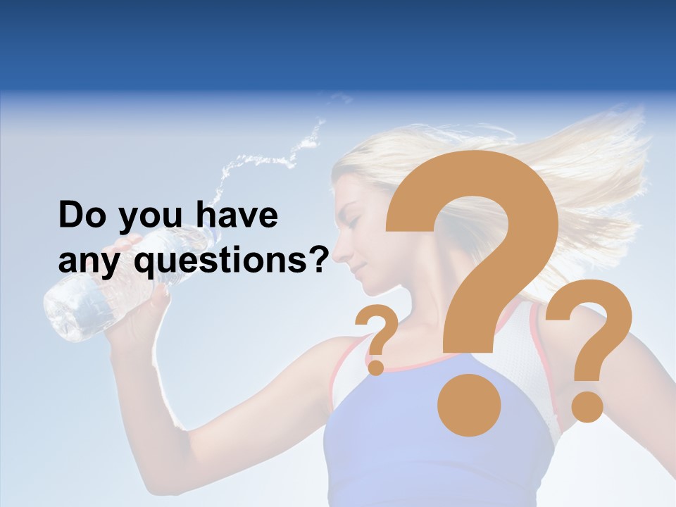 Water Hair Sunshine PowerPoint Template