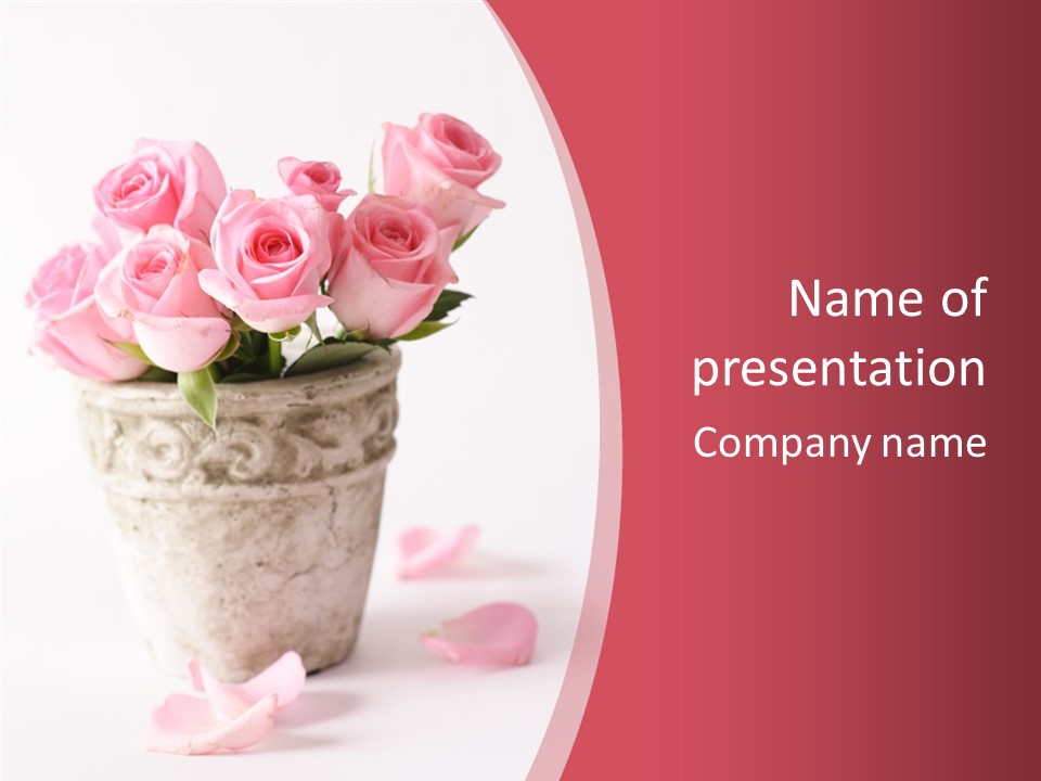 Springtime Purple Vase PowerPoint Template