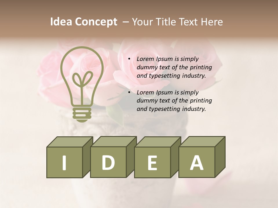 Plant Fresh Vase PowerPoint Template