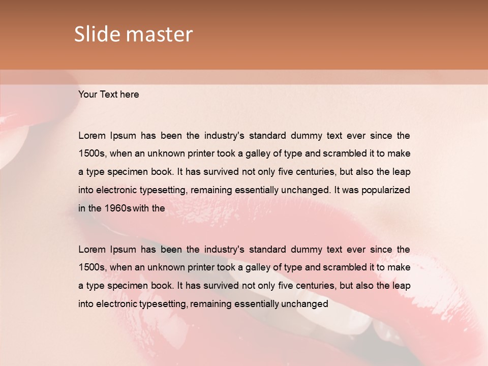 Lipstick Smile Fun PowerPoint Template