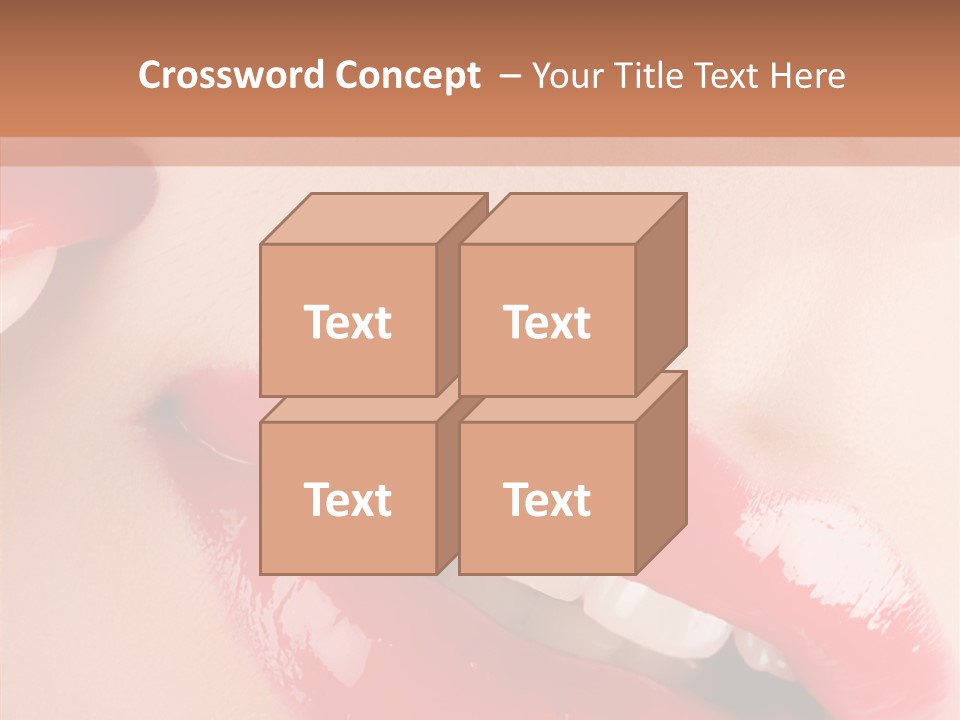 Lipstick Smile Fun PowerPoint Template