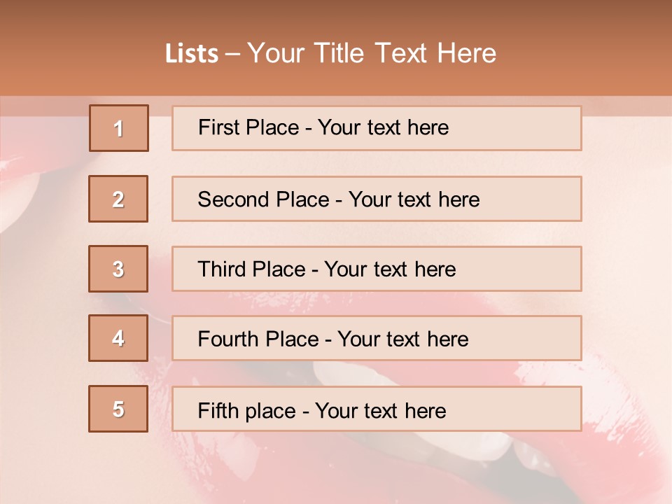 Lipstick Smile Fun PowerPoint Template
