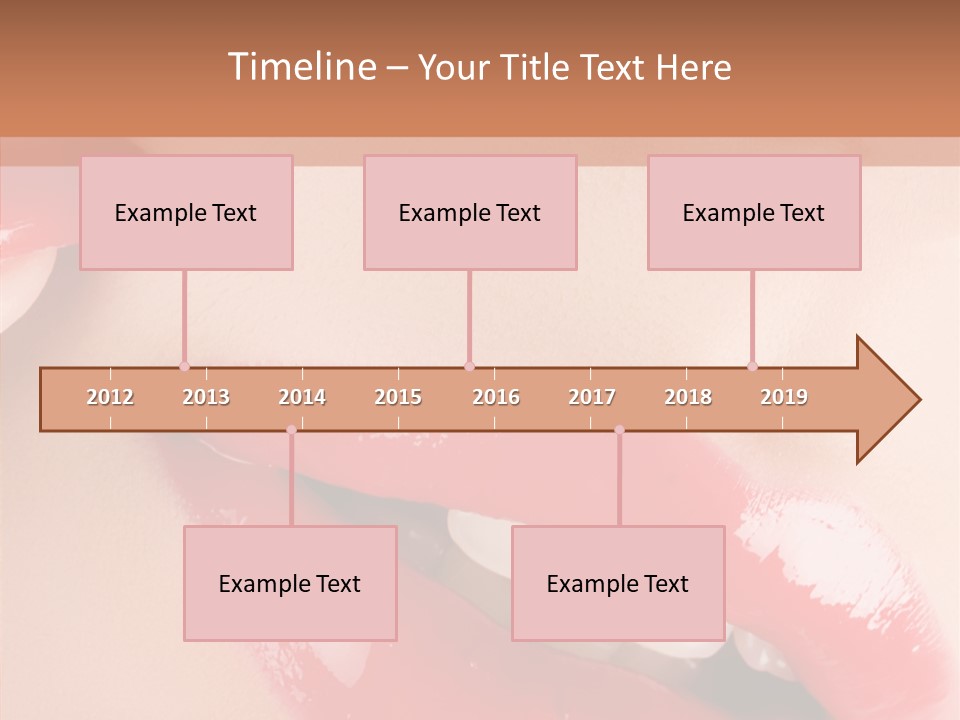 Lipstick Smile Fun PowerPoint Template