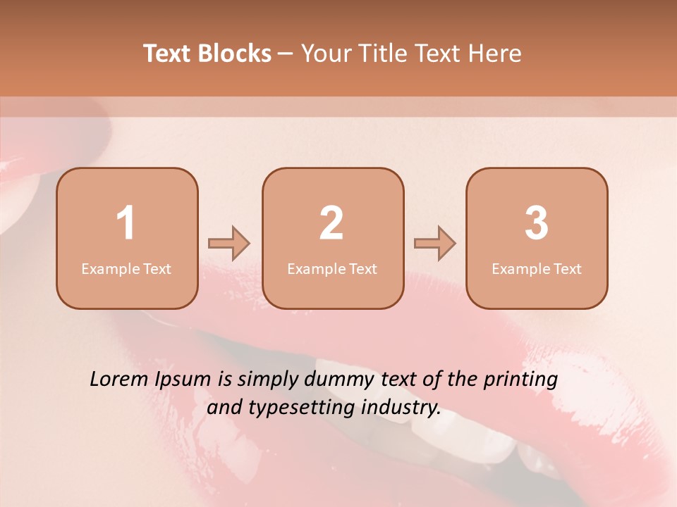 Lipstick Smile Fun PowerPoint Template