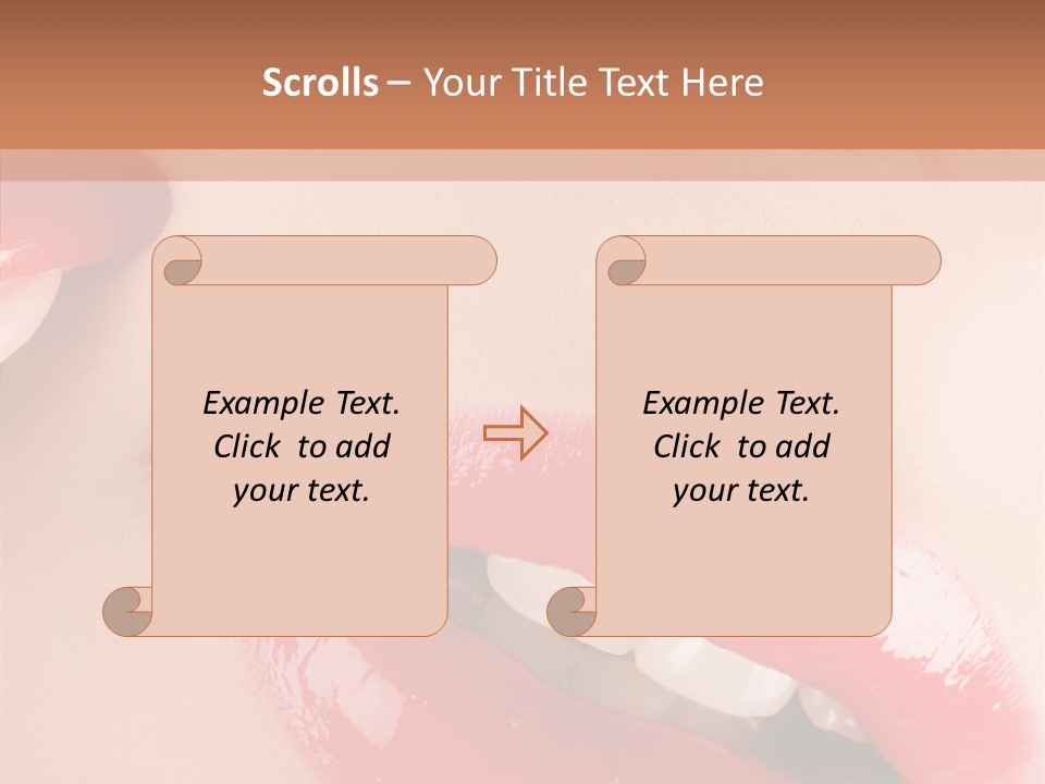 Lipstick Smile Fun PowerPoint Template