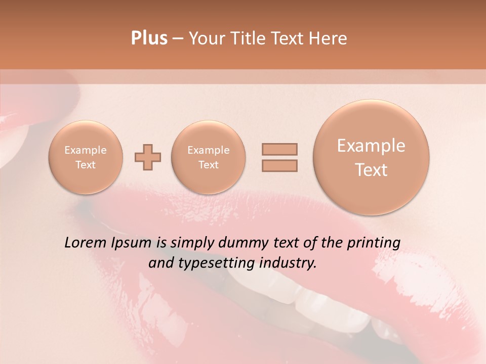 Lipstick Smile Fun PowerPoint Template