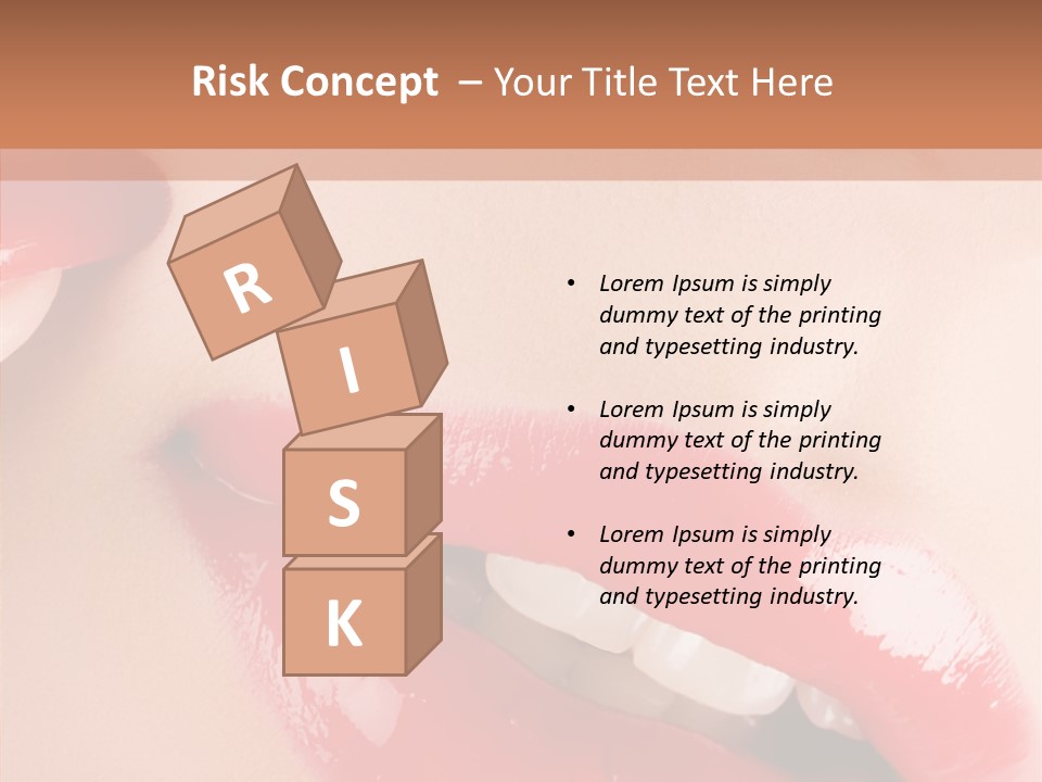 Lipstick Smile Fun PowerPoint Template