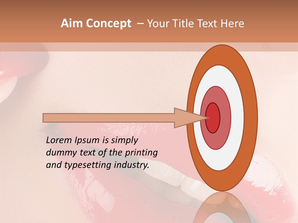 Lipstick Smile Fun PowerPoint Template