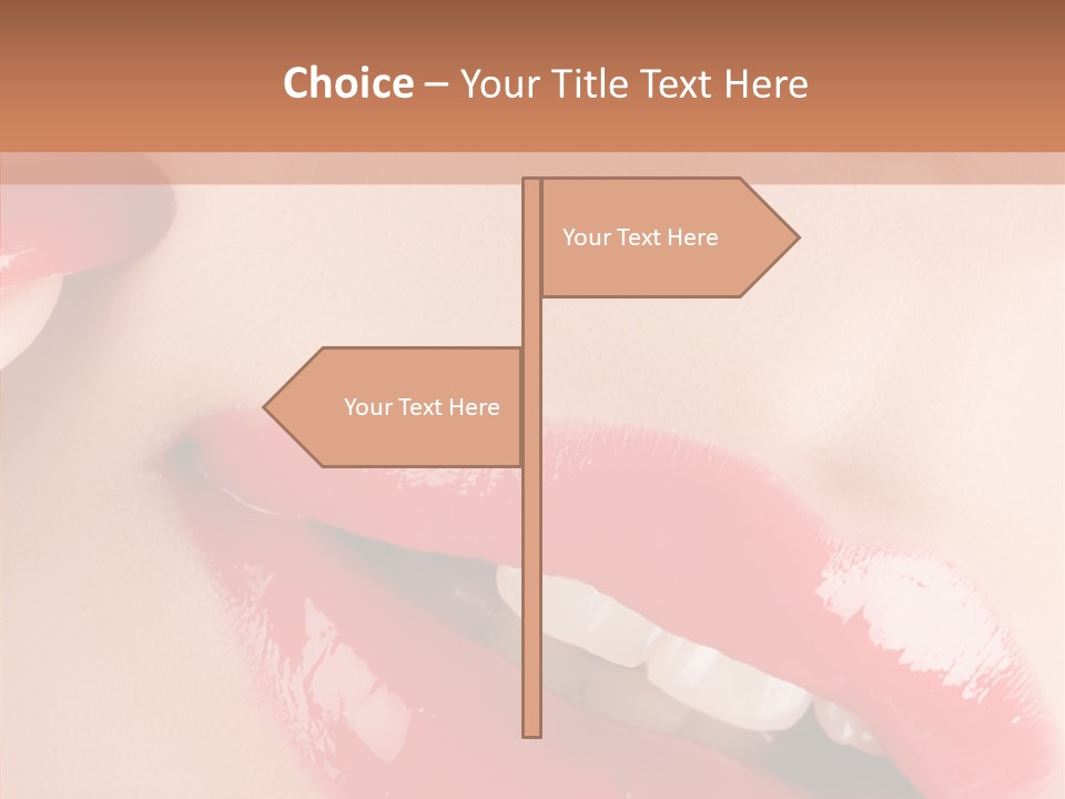 Lipstick Smile Fun PowerPoint Template