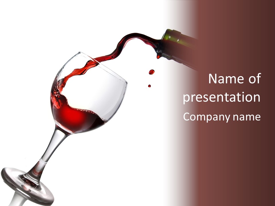 Beverage Background Wave PowerPoint Template