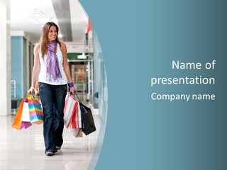 Young Person Bag PowerPoint Template