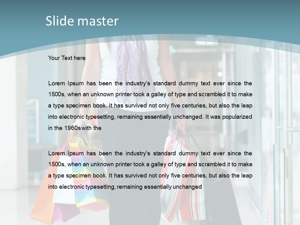 Young Person Bag PowerPoint Template