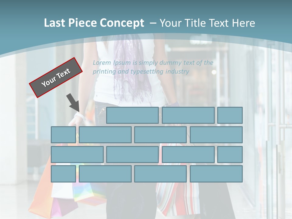 Young Person Bag PowerPoint Template