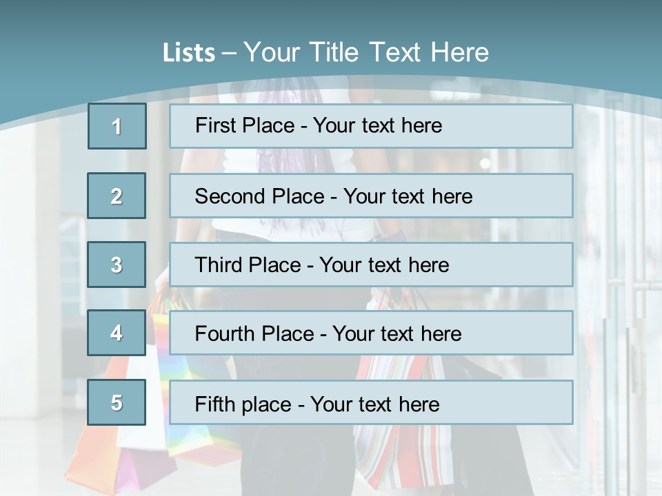 Young Person Bag PowerPoint Template