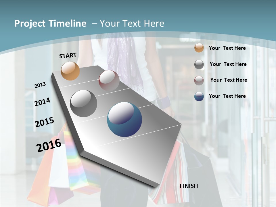 Young Person Bag PowerPoint Template